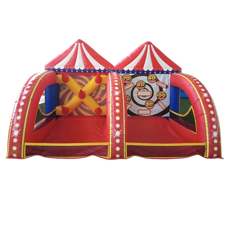 WINSUN 2-in-1 Inflatable Carnival Games – Ring Toss & Frisbee Combo for Commercial Events